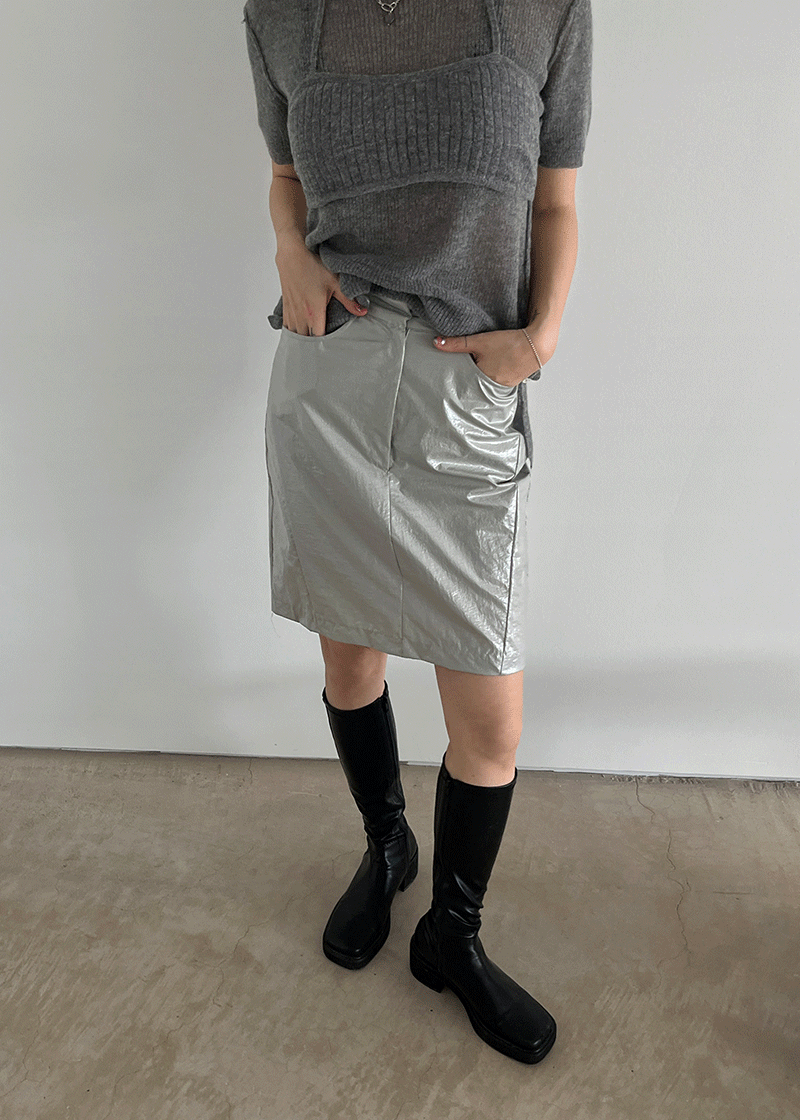 foil mid skirt (2c)