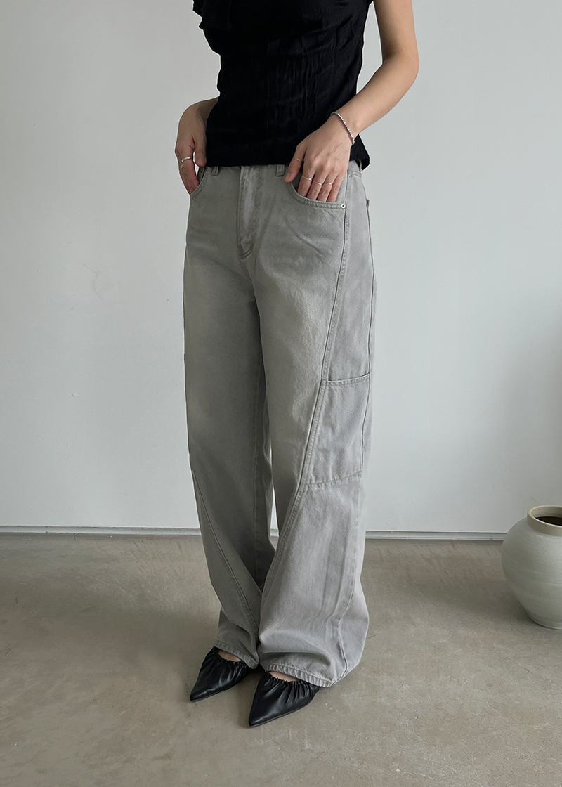 gray side pocket jeans (s,m)