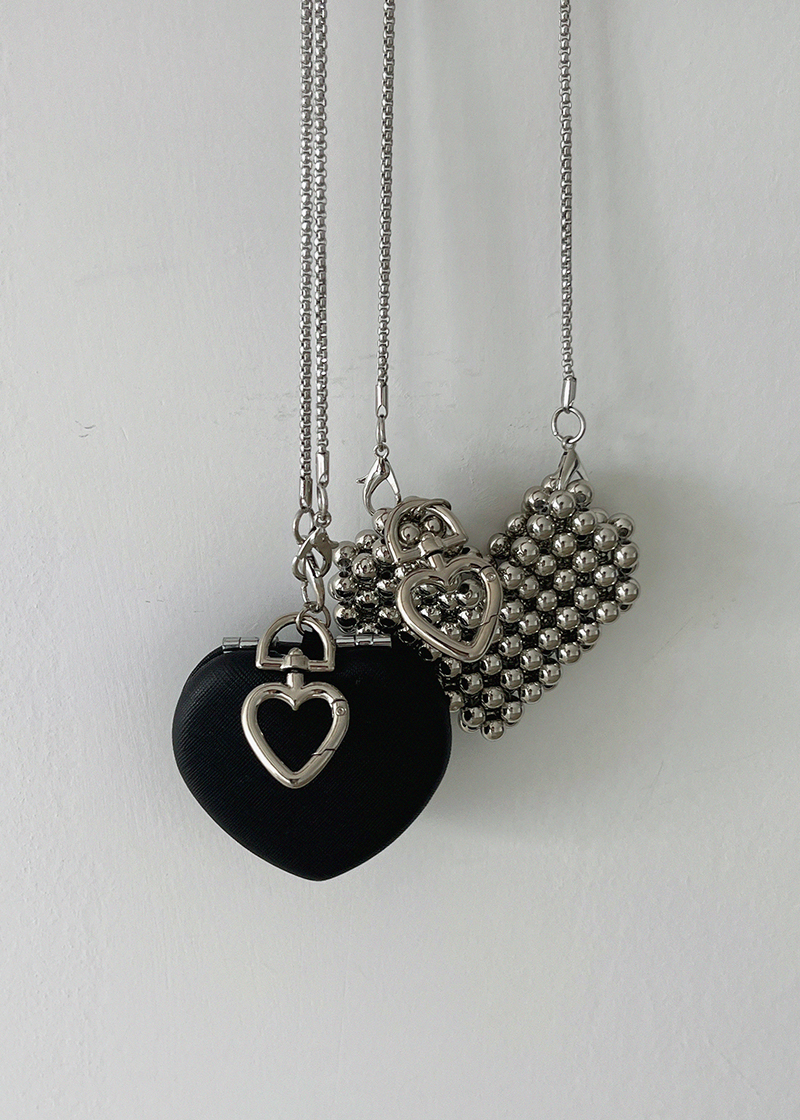 heart key ring necklace (2ver)