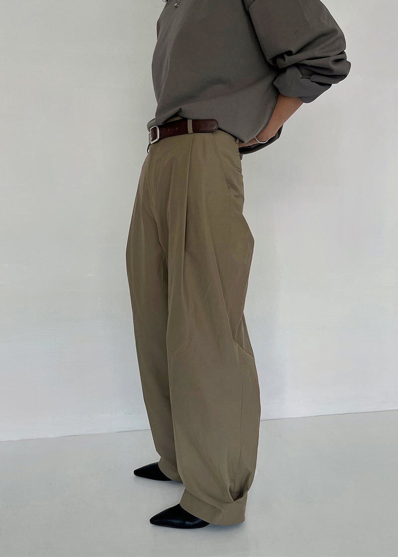 [unisex] hemline pleats overfit pants (2c)